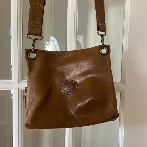 Vintage Roots Villager Tribe Brown Leather Purse with Long Adjustable Strap - Picture 5 of 11